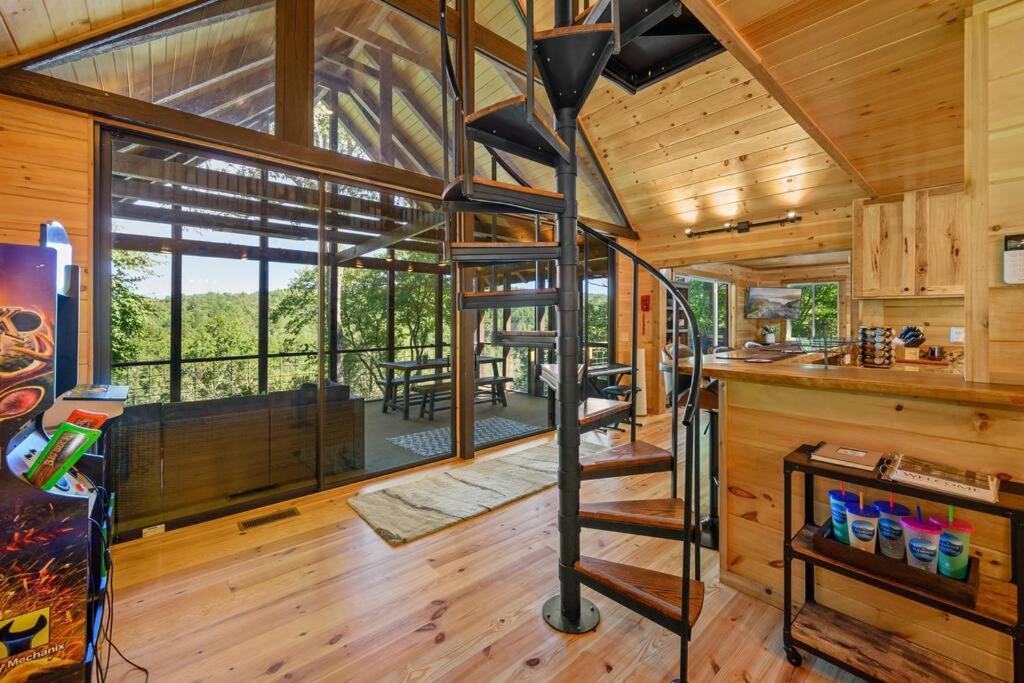 Treehouse Cabin With Mountain, River Views And Arcades Blue Ridge Luaran gambar