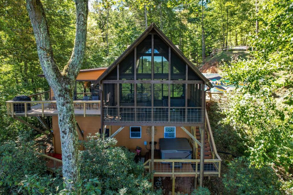 Treehouse Cabin With Mountain, River Views And Arcades Blue Ridge Luaran gambar