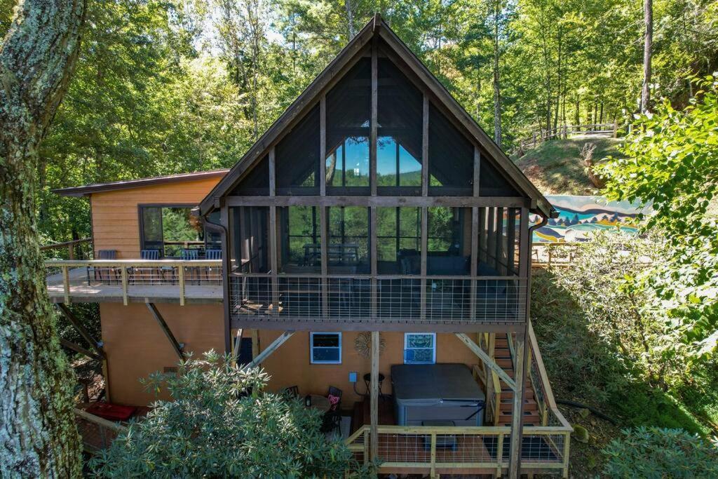 Treehouse Cabin With Mountain, River Views And Arcades Blue Ridge Luaran gambar